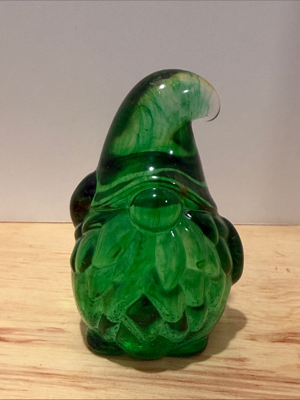Green Resin Gnome Figurine